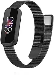 STEXX Metal Band for Fitbit Luxe Replacement Magnetic Wristband Watch Soft Stainless Steel Strap