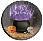Happy Halloween Cauldron Skull Melamine Appetizer Side Dessert Plates 6" Set 6