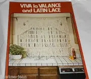 Macrame window dressings: curtains drapes valances shade New vintage book