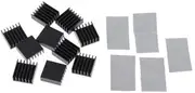 MagiDeal 2X 10 Pieces Aluminum Chipset Heatsink Pad 14x14x6mm Black