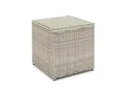 FurnitureOkay Dubai Wicker Outdoor Side Table - White Shell
