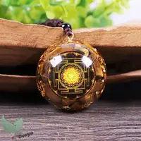 在飛比找蝦皮購物優惠-Orgonite 吊墜虎眼項鍊 Sri Yantra 項鍊神