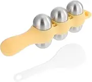 Rice Baller Shakers - Stainless Steel Sushi Mold, Manual Rice Ball Maker Mold, Poratble DIY Sushi Prep Kit (Yellow)