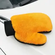 Double-Sided Waterproof Coral Velvet Car Washing Gloves Short Wool Mitt Wash Car