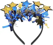 [BESPORTBLE] Headband Decorative Headdress Headbands Wedding Party Headband Eid Mubarak Cute Moon Star Headband Stars and Moon Decoration Photo Props Blue Glitter Cloth