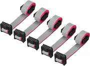 uxcell IDC 8Pin Flat Ribbon Cable, 2.0mm Pitch FC to FC Connector 20cm Length Grey Jumper Wire for Computer LED Display DVD, 5Pcs