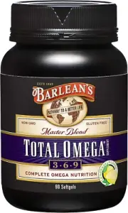 Barlean'S Total Omega 3 6 9 Fish Oil Supplement Softgels Blended with Borage and