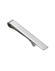 [Cudworth] Rhodium Plated Tie Slide 50mm in Silver