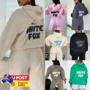 White Fox Boutique Hoodie 2Pcs Tracksuit Set Hooded Sweatshirt Pullover&Fleece