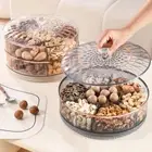 Transparent Fruit Plate 7 Compartment Candy Box Snack Tray Home Desktop Decor