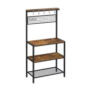 3 Tier Kitchen Storage Shelves With 10 S Hooks