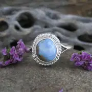 Native American Navajo Golden Hill Turquoise Sterling Silver Minimalist Ring ...