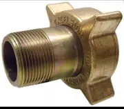 MEC ME120 2-1/4" Female ACME X 1-1/4" MPT Brass Propane Adapter Filler Coupling
