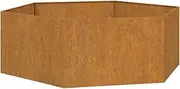 vidaXL Rectangular Planter - Corten Steel Weathering Outdoor Planter for Garden, Patio, or Balcony Decor, Rusty Brown Colour, 138x120x45 cm