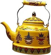 LIFKOME Enamel Teapot for Household Restaurant Use Compatible with Gas Induction Electric Cookers Easy to Clean Beautiful Design for Artistic Touch