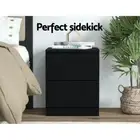 Artiss Bedside Drawers Side Table Bedroom Furniture Nightstand Black Lamp