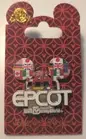 DISNEY PARKS WDW Epcot Mickey Head World Flags Lattice Pin