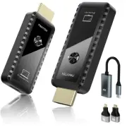 Wireless HDMI Transmitter and Receiver with Adapter 4K, Wireless HDMI Extende...