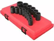 Sunex 2652 14 Piece 1/2" Drive Metric Impact Socket Set