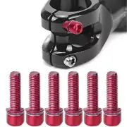 6Pcs Bicycle Stem Screw Bolt Set with Spacer for Custom Bike Projects