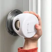 Door Knob Safety Cover for Kids, Child Proof Door Knob Covers, Baby Safety Door knob Handle Cover Lockable Design (4 Pack)