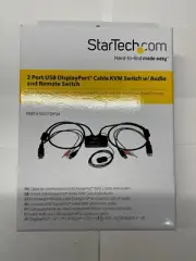 StarTech, SV211DPUA 2-Port USB DisplayPort Cable KVM Switch w/ Audio and Remote