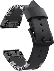 [BKUANE] 22 26mm Genuine Leather Smart Watch Strap For Garmin Fenix 7 7X 5 5X Plus 6 6X Pro Epix Bracelet QuickFit Wristband Accessory