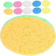CRILSTYLEO 12Pcs Oval Facial Sponges for Cleansing and Exfoliating Travel Friendly Face Scrubbers Soft Absorbent for Daily Makeup Removal and Skin Care