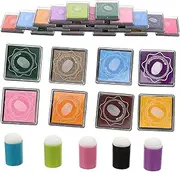 OATIPHO DIY Drawing Ink Pad Stamps Boys and Girls Sponge Stamps Set Family Handprint Kit