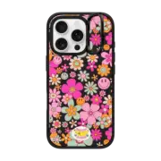 iPhone 16 Pro Impact Ring Stand Case MagSafe Compatible Groovy Pattern Clear