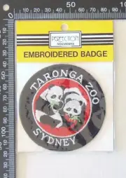 Vintage Taronga Zoo Sydney NSW Travel Souvenir Patch Woven Cloth Sew-On Badge