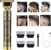 RQTYBUI Hair Clippers for Men, Cordless Electric Hair Trimmer Rechargeable Beard Trimmer Shaver, Electric T Blade Trimmer Zero Gapped Edgers Hair Cutting Kit with Guide Combs(Dragon)