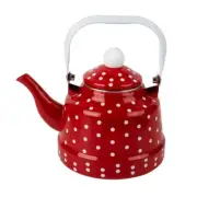Stovetop Pour-Over Coffee and Tea Kettle 1.1 Quart Enamel Tea Kettle Stovetop...