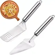 Pie Server Stainless Steel Pie Spatula Serrated Cake Cutter Comfortable Handle.