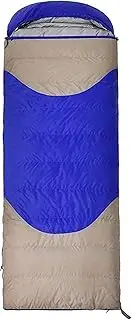 Down Sleeping Bag Outdoor Adult White Duck Down Ultra Light Warm and Portable Camping Travel (Blue Gray)