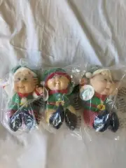 Cabbage Patch Kids Snugglies Doll Christmas Elves Set Of 3 2010