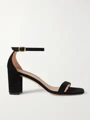 [Stuart Weitzman] Stuart Weitzman - Nudistcurve Suede Sandals - Black - US9 US 9 Black