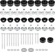 KF04060BK Body Mount Bushing Kit Fit for Ford 2008-2016 F250 F350 Super Duty 2WD 4WD Steel Sleeves & Hardware & Polyurethane Body Cab Mounts (60PCS)