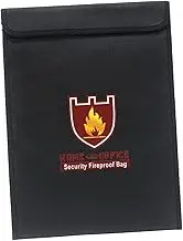 MINAOLULUS Fireproof Document Bag Portfolio Pouch for Home Office and School File Storage Bag Secure Protection for Important Documents