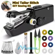 Portable Electric Sewing Machine Tailor Stitch Handheld Cordless Kit Home Travel