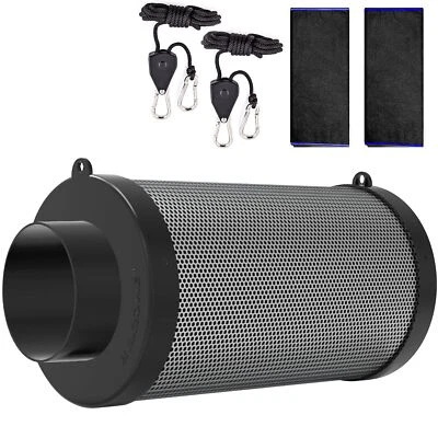 4" Carbon Air Filter for Grow Tent Odor Control with Australian Charcoal