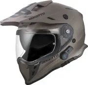 Bogotto H331 BT Bluetooth Enduro Helmet, brown, Size L for Men