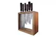 Baccarat Damashiro Emperor Mokuzai 7 Piece Knife Block
