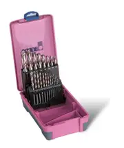 Bordo 2010-F5 - Drill Set - Cobalt Imperial 21 Piece 1/16 - 1/2" + Bonus Caddy With x5 Smallest Sizes