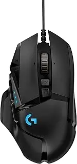 Logitech G502 Hero Adjustable Gaming Mouse Wired Optical- Hero 25K Sensor, 25,600 DPI, RGB, Adjustable Weights, 11 Programmable Buttons
