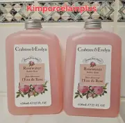 2 X Crabtree & Evelyn ROSEWATER Bubble Bath 22 FL Oz NEW