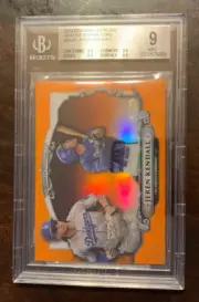 JEREN KENDALL 2018 BOWMAN STERLING ORANGE REFRACTOR #ED /25 BGS 9