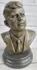 Museum Quality JFK President Kennedy Bronze Sculpture Art Deco Figurine Statue
