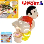 Kids Soap Bubble Blower Electric Fart Blowing Bubble Machine Music Light Toys TK