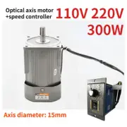 300W AC Motor Optical Axis Deceleration Geared With Speed Controller 220V 110V